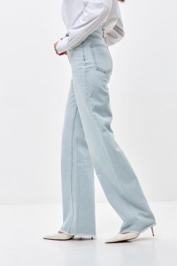 Джинсы Wide Leg голубого цвета