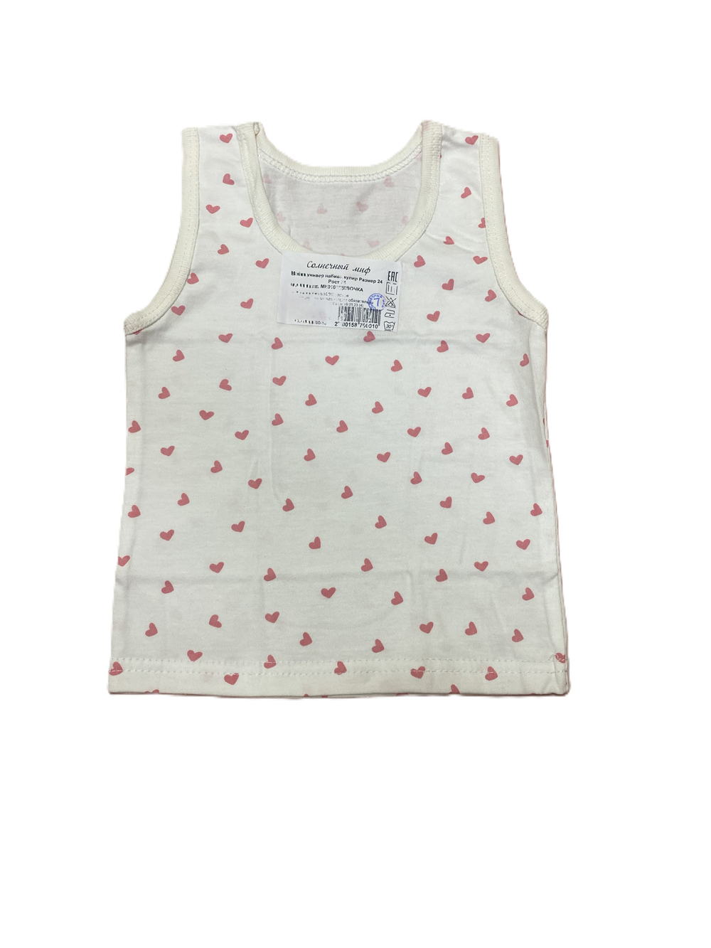 Майка на девочку из набивной кулирки на рост 86 см