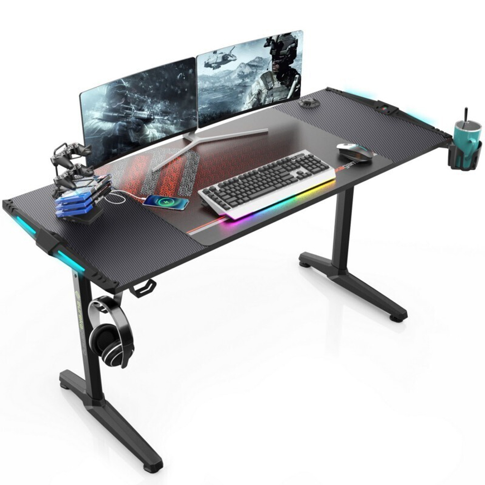 Стол для компьютера (для геймеров) EUREKA GIP 55, Black (ERK-GIP-55B-V1)