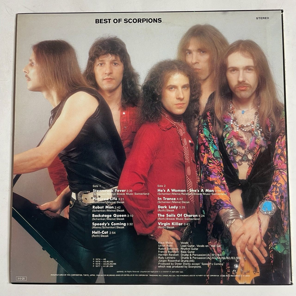 Винтажная виниловая пластинка LP Best Of Scorpions (Japan 1985) (No Obi) Virgin Killer