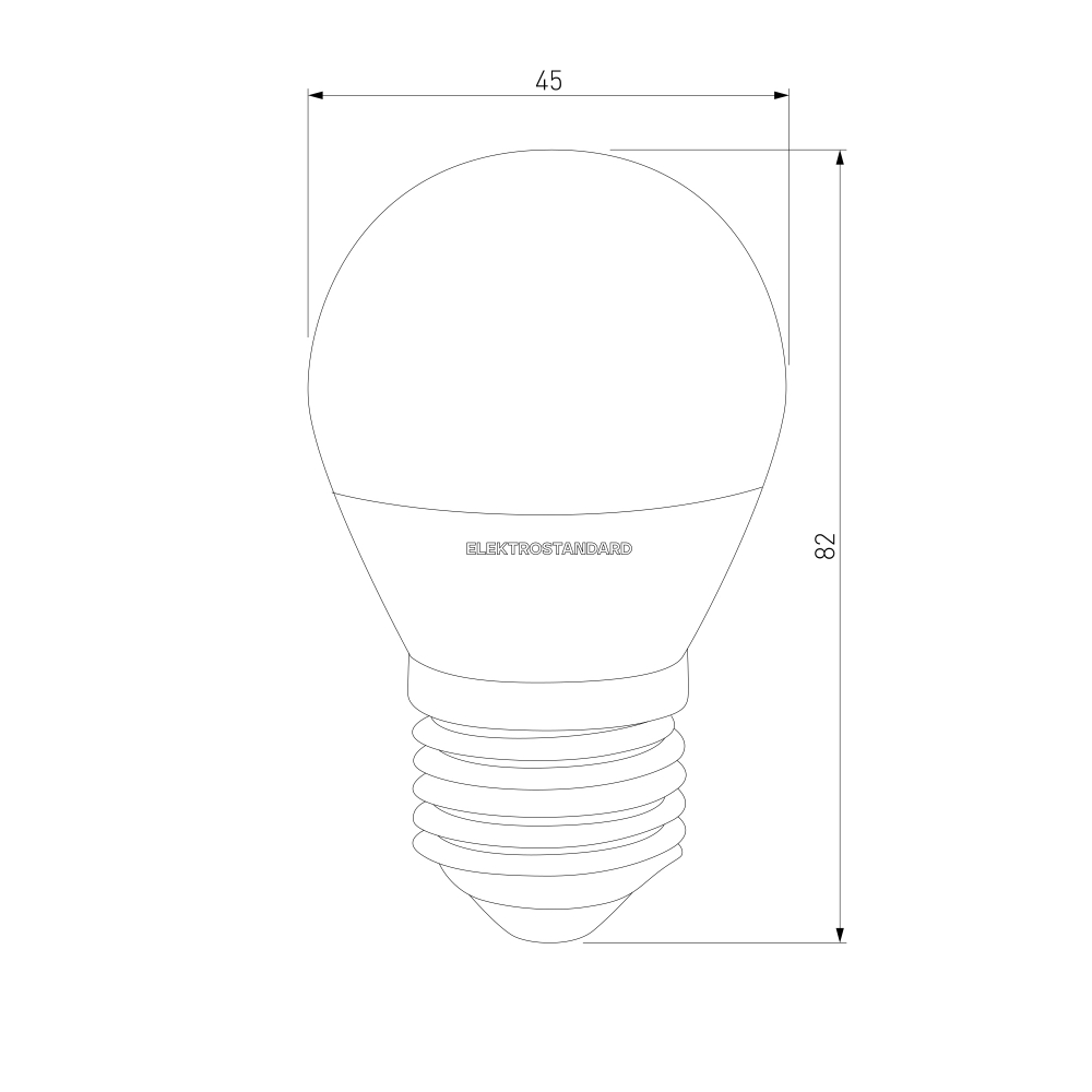 Светодиодная лампа G45 7W 6500K E27 Mini Classic  LED 7W 6500K E27 матовое стекло