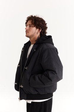 Бомбер Peach Black Carabine