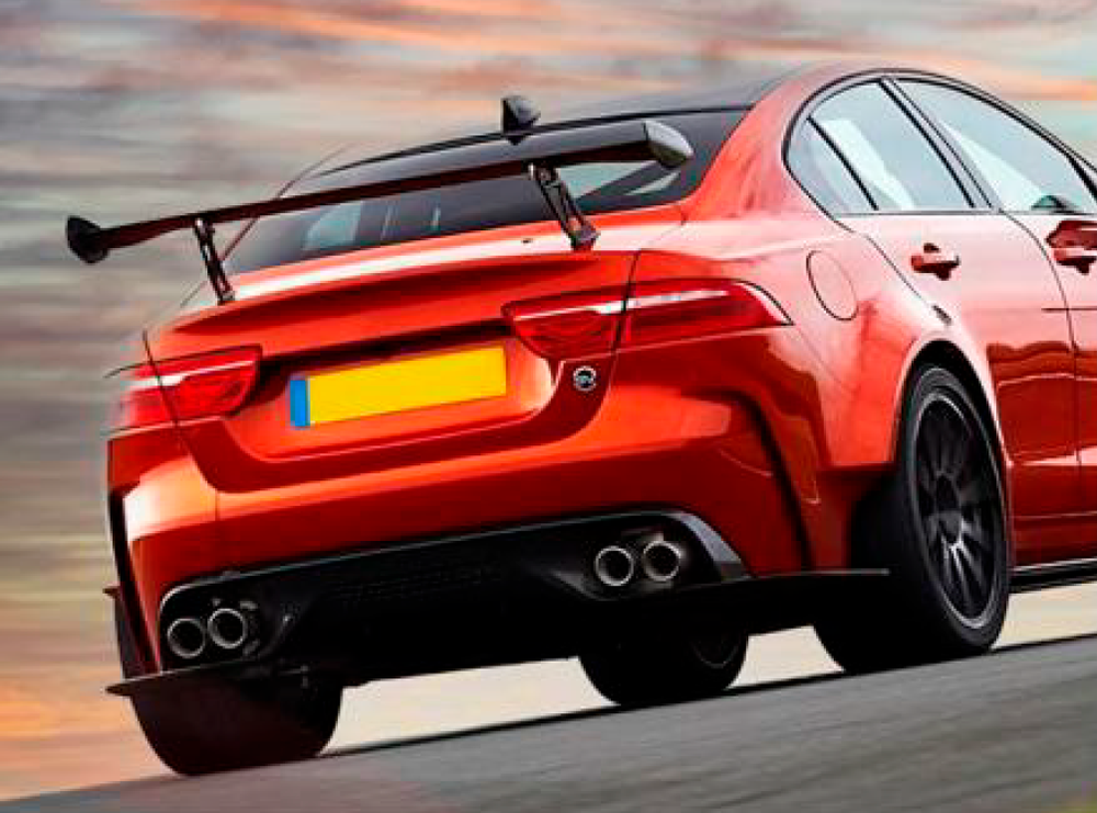 Карбоновый спойлер на крышу багажника P8 для Jaguar XE 2015-2024 Ягуар