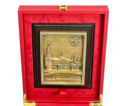 Москва на китайском языке. Подарочный набор с плакеткой