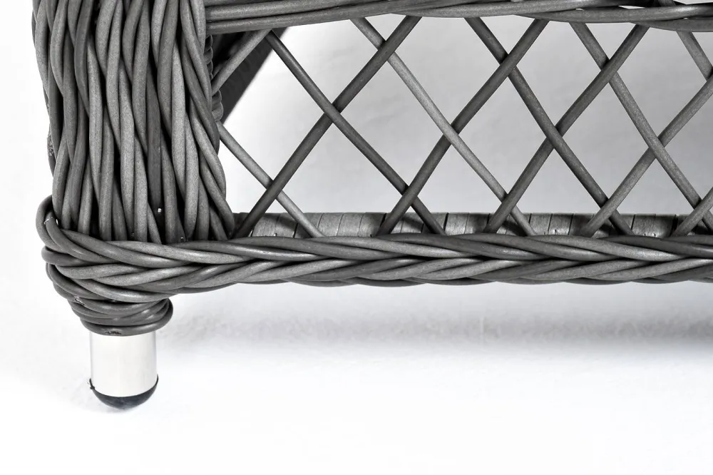 "Гранд Латте" диван трехместный из искусственного ротанга, цвет графит