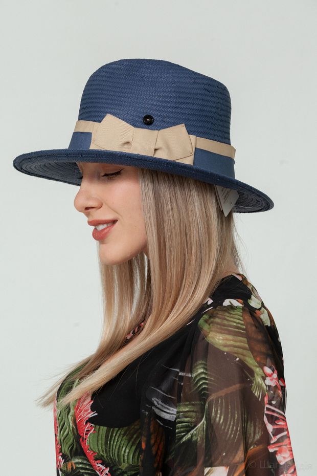 S09-66/4 Шляпа Kar. (Бирюза / 56-57 / 30х30х6 / Соломка / 0.3)