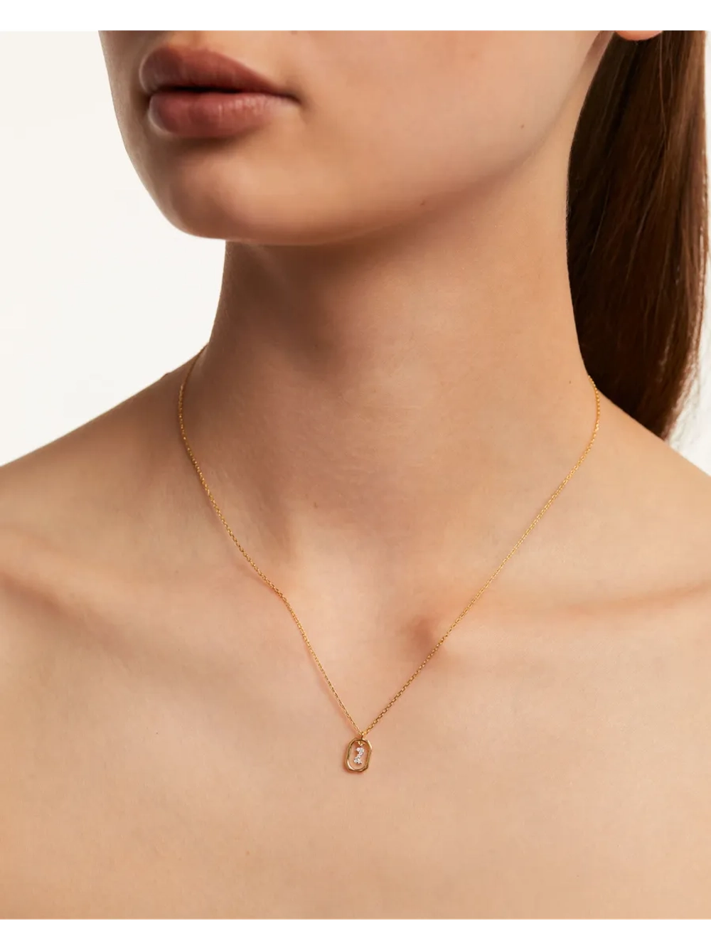 Колье женское PDPaola Мини-Буква Z серебро 925 пробы покрытое золотом 750 пробы CO01-537-U