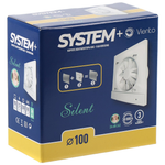Корпус вентилятора d100 мм, SYSTEM+, КВС 100С