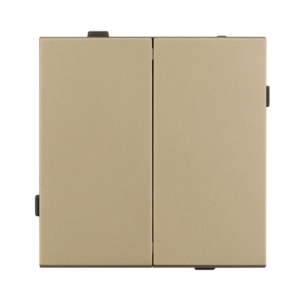 Механизм выключателя двухклавишный проходной SWT-TENDO-MKP2-SFPL-GD (230V, 10A) (Arlight, Матовый песочный) 054554