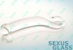Изогнутый гладкий стеклянный фаллос ( Sexus-glass  912037)