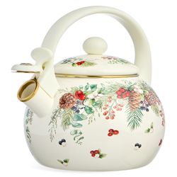 ЧАЙНИК AGNESS ЭМАЛИРОВАННЫЙ СО СВИСТКОМ СЕРИЯ "CELEBRATION", 2,2Л, ИНДУКЦИОННОЕ ДНО