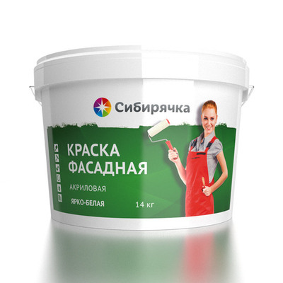 Акриловая фасадная краска Сибирячка