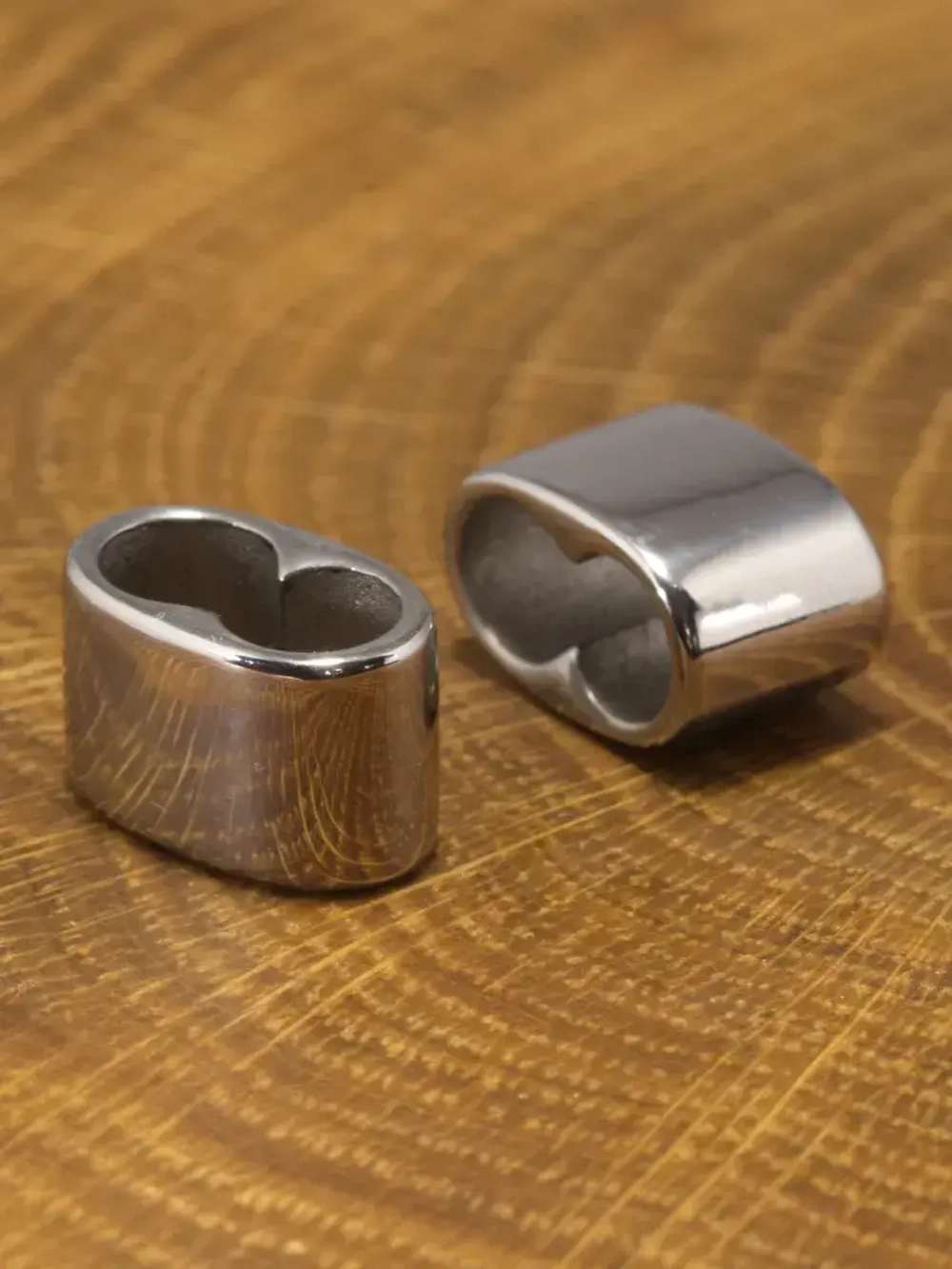 Бусина «Дубль» из нержавеющей стали