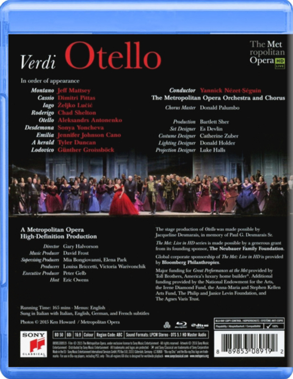 Sonya Yoncheva / Verdi: Otello (Blu-ray)