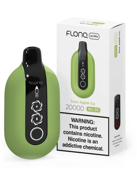 Купить Одноразовый Pod Flonq Ultra - Sour Apple Icy (20000 затяжек)