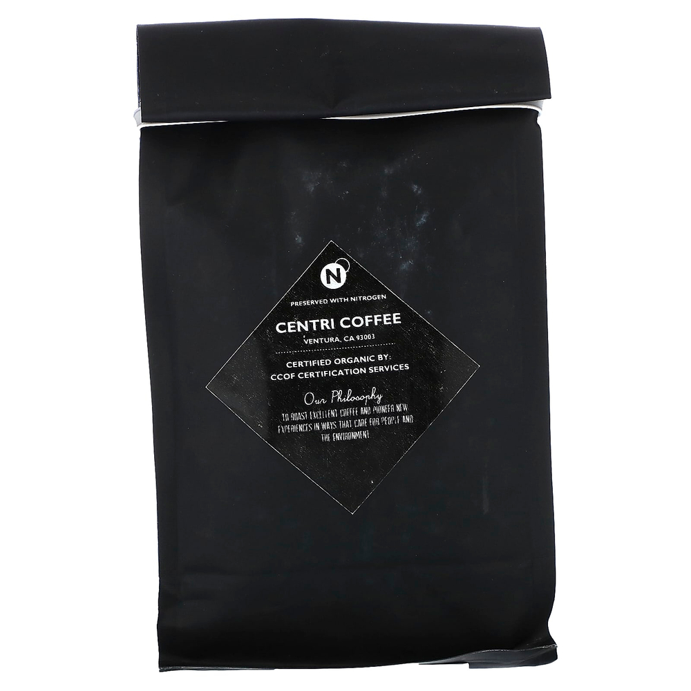 Centri Coffee, Centri Coffee, органический черный, шоколад и фруктовый джем, цельные зерна, вкус эспрессо, 340 г (12 унций)
