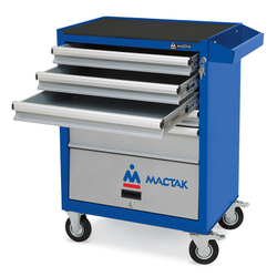 МАСТАК (522-05581MB) Тележка инструментальная серии «ОПТИМА», 5 ящиков и отсек, синяя