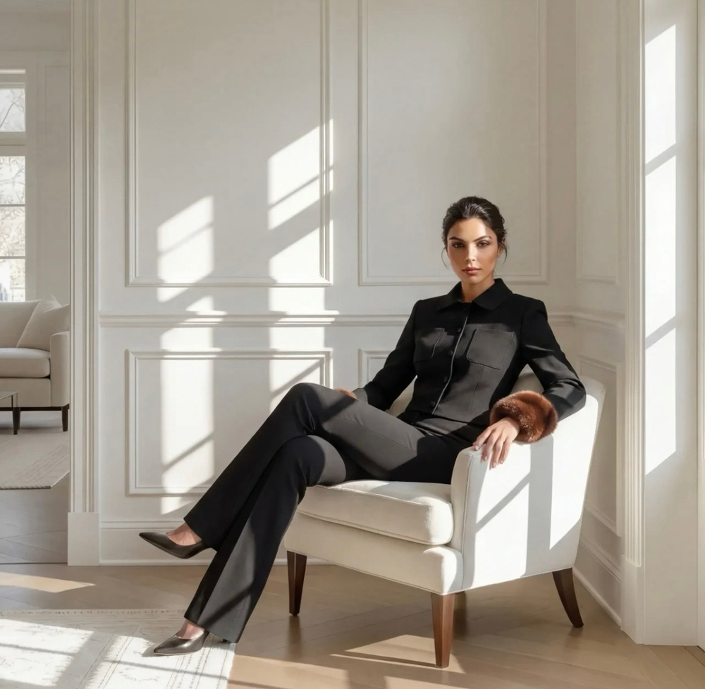 Брюки прямые Силуэт, черный