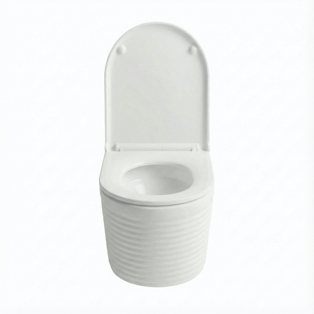 Унитаз подвесной безободковый WAVE LINE Tornado3.0, сид. дюропласт, м/л, быстр, БЕЛЫЙ глянец (L)