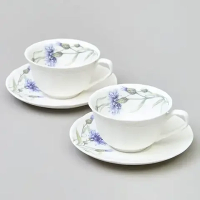 Набор чайный lefard васильки на 2 пер. 4 пр. 250 мл