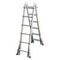 Лестница алюминиевая Алюмет телескопическая шарнирная 4x6 ступеней (TT46)