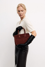 Сумка JECKY S замша терракотового цвета