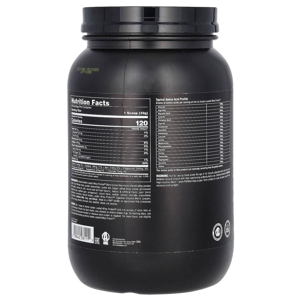 Animal, Изолят, порошок сывороточного протеина, печенье и сливки, 907 г (2 фунта)