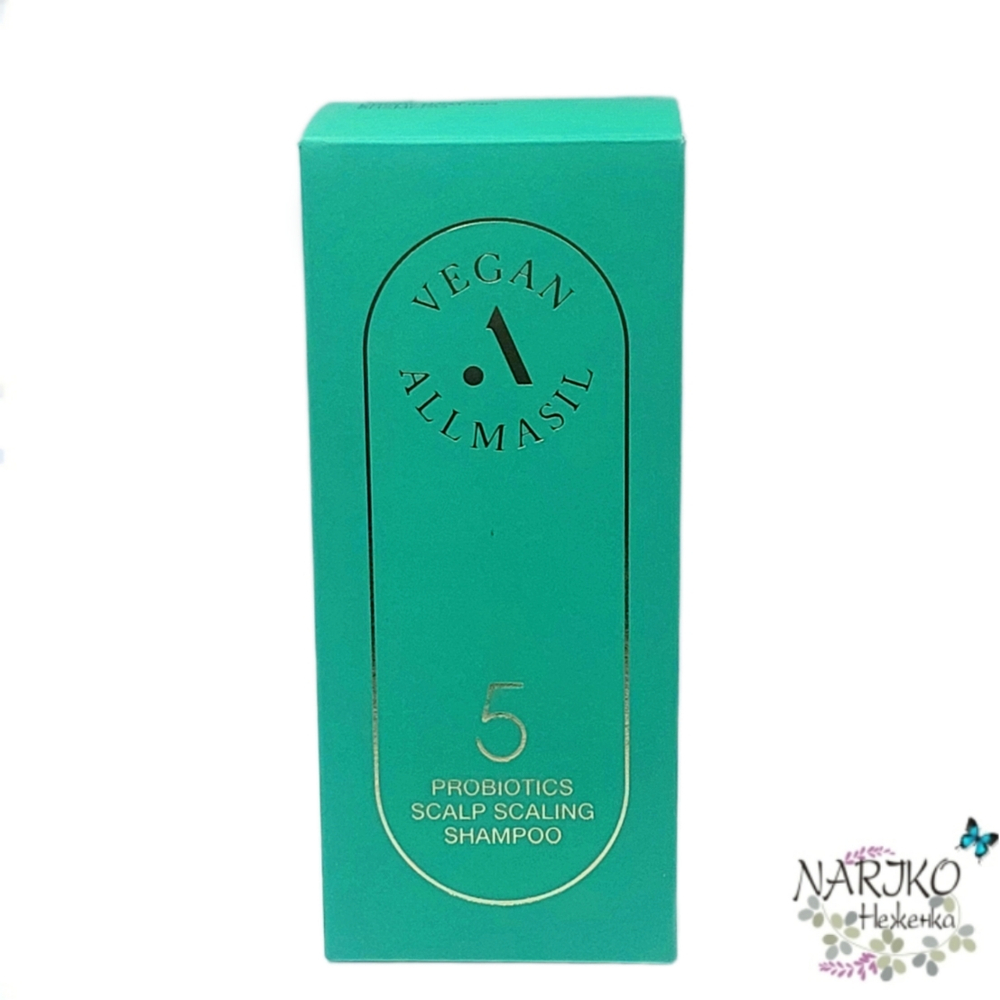 Глубокоочищающий шампунь для волос с пробиотиками ALLMASIL 5 Probiotics Scalp Scaling Shampoo, 300 мл.
