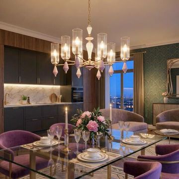 Люстра подвесная 8*Е14 CL254180 латунь FERNET Citilux