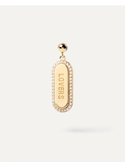 Подвеска-шарм женская PDPaola Lovers Sparkly серебро 925 пробы покрытое золотом 750 пробы CH01-103-U