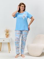 Пижама Узор-2 Виотекс ГОЛУБОЙ