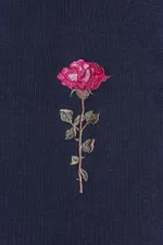 Худи Гербарий Роза Warm со шнурком в поясе темно-серый