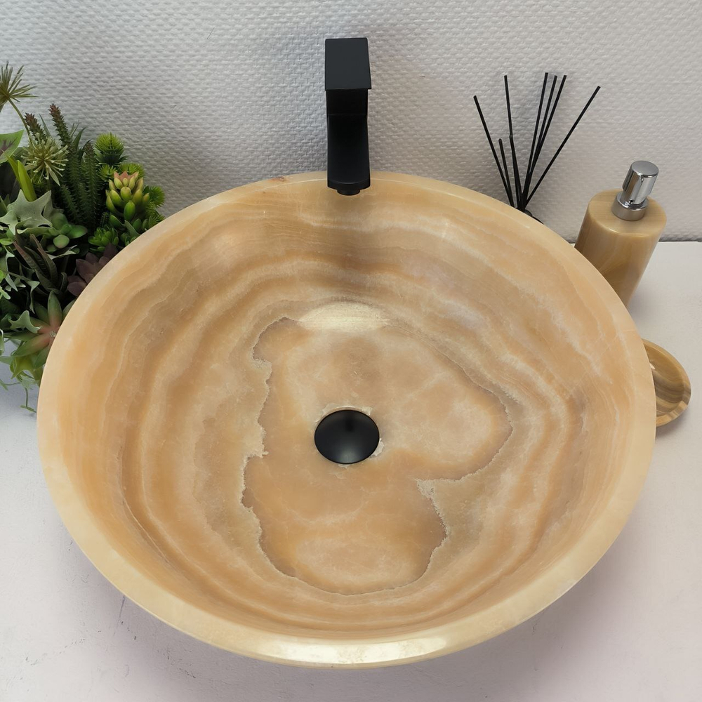 Раковина из оникса Bowl Yellow Big BO-63043 50*50*17 37