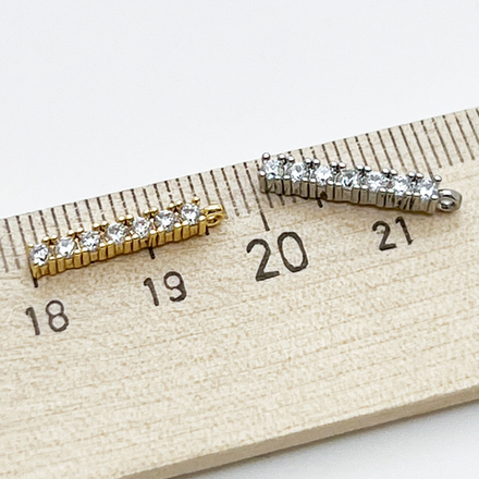 Подвеска Палочка, цвет золото, фианиты, размер 17*2 мм, цена за 1 шт