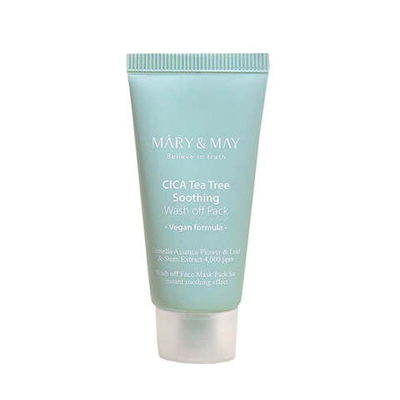[MARY&MAY] Маска для лица УСПОКАИВАЮЩАЯ ЦЕНТЕЛЛА/ЧАЙНОЕ ДЕРЕВО CICA TeaTree Soothing Wash off Pack, 30 гр