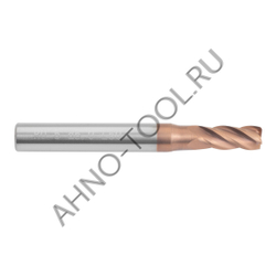 Фреза твердосплавная радиусная   5мм (L=50, l=13, хв=6) Z4 35° по стали, нерж., чугуну, с радиусной