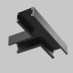 Т- образный коннектор накладной Basity, черный Technical tra172ct-11b