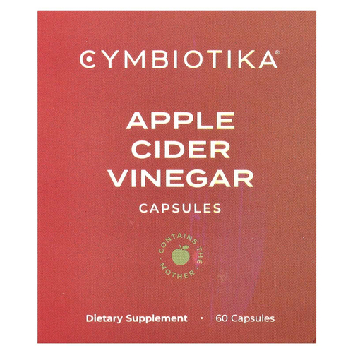 Cymbiotika, яблочный уксус, 60 капсул