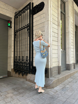 Платье PETRA с коротким рукавом, серо-голубой