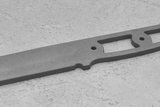 Заготовка для ножа, сталь Х12МФ 3,7мм. Модель "Бушкрафт-I" с клинком 115мм, ТО 60-61HRC