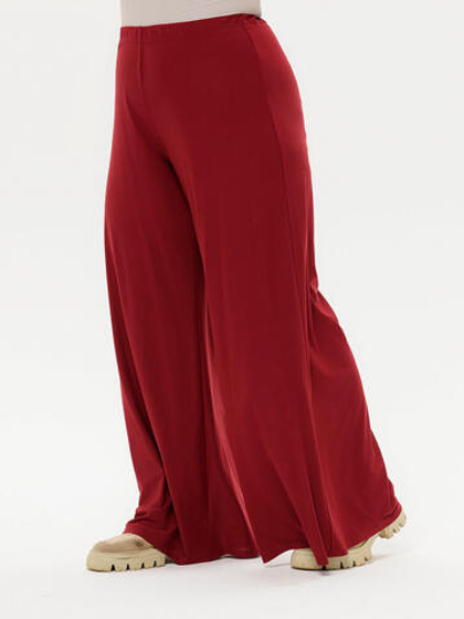 Свободные брюки-клёш масло, цвет марсала