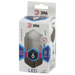 Лампа светодиодная ЭРА STD LED R50-6W-840-E14 6Вт рефлектор нейтральный белый свет Е14 | Лампы cветодиодные Рефлектор (R )