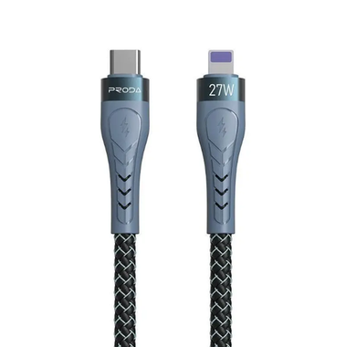 Proda Cable Type-C To Lightning 27W 1.5M Black MOQ:54 (PD-B70i C-L)