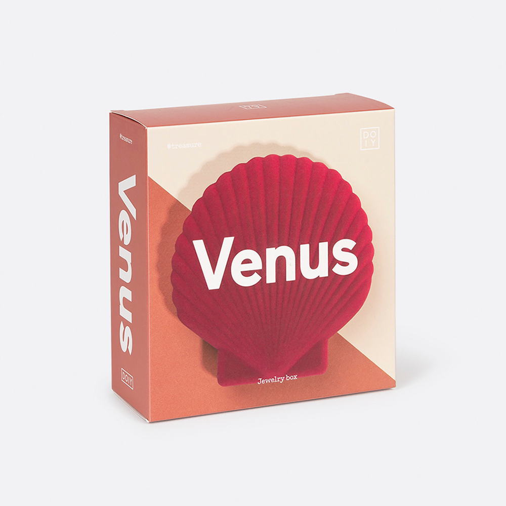 Шкатулка для украшений venus, 12,8х12,6х5 см, розовая