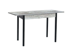 Нью йорк стол обеденный раздвижной / бетон белый/черный 900*600 (1200)