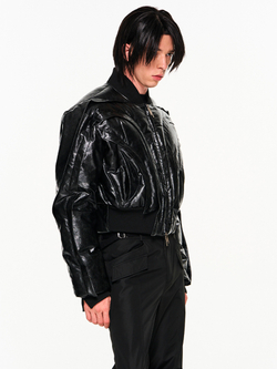 Пуховик BLIND "Dracula" Leather Puffer Jacket