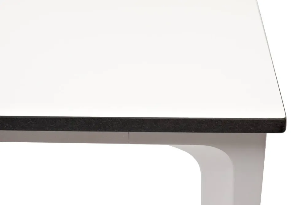 "Малага" обеденный стол из HPL 90х90см, цвет молочный, каркас белый