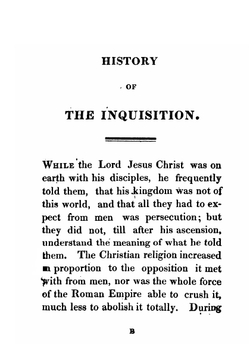 History of the Inquisition, from its origin to the present time | Inquisition Tribunal
