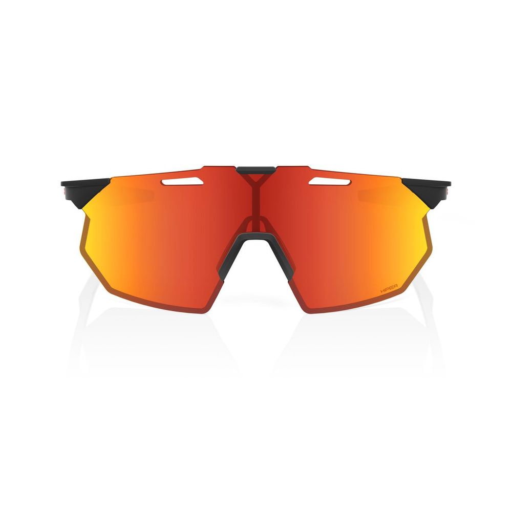 Спортивные очки 100% HYPERCRAFT SQ Soft Tact Black - HiPER Red Mirror Lens