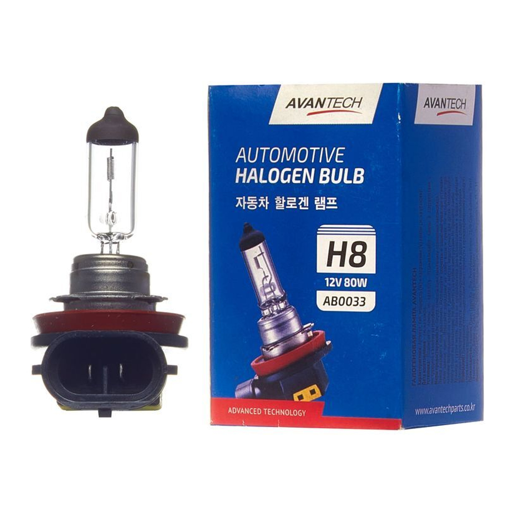 Лампа головного света Avantech H8 12V 80W AB0033